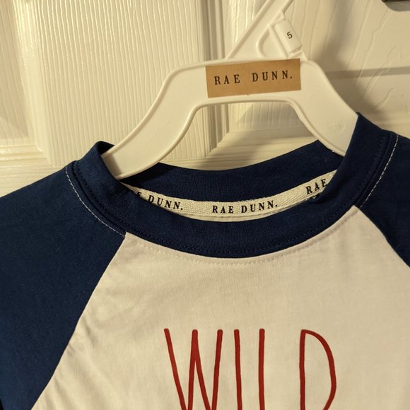 Rae Dunn Boys Patriotic Tee Shirt Wild & Free - Picture 4 of 7